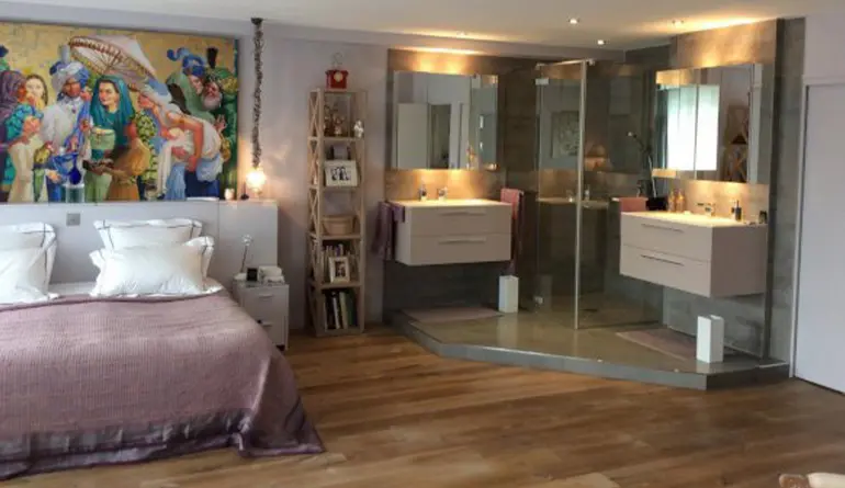 Rénovation chambre avec salle de bains dans une maison de Paris 15e