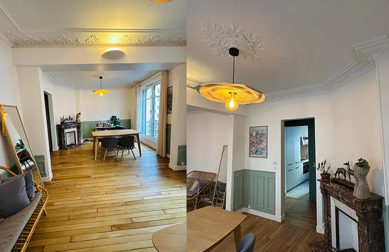 rénovation d'appartement à Paris 15 pour créer un lieu de vie sur mesure