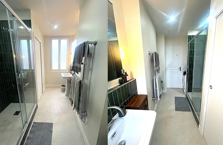 Rénovation de la salle de bain d'un appartement ancien à Montrouge