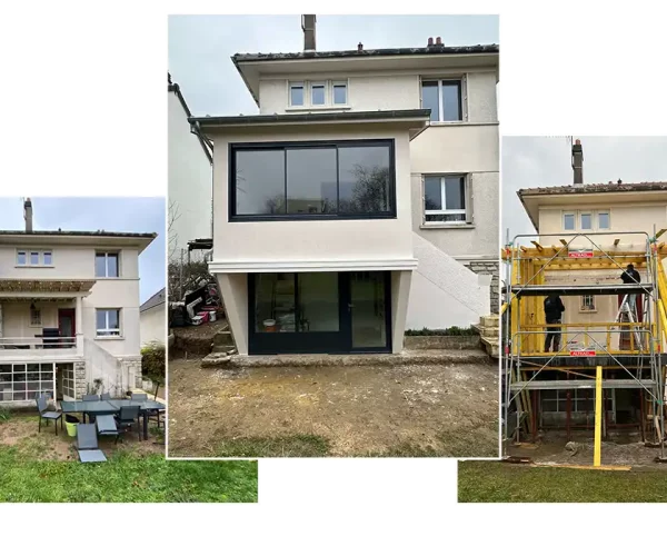 Création bow window dans une maison